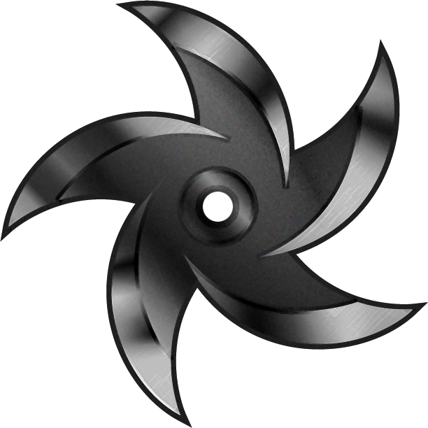 平板状手裏剣のイラスト