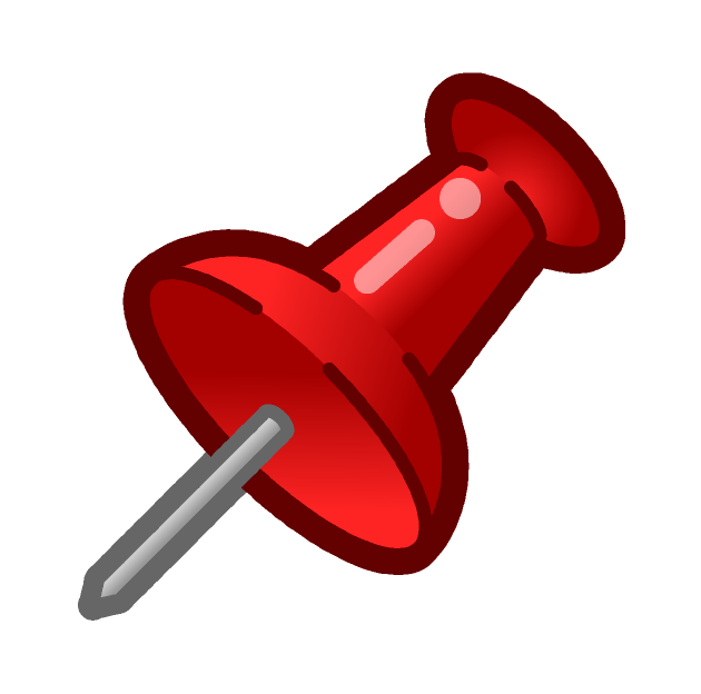 押しピンのイラスト/赤色