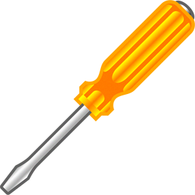 マイナスドライバーのイラスト