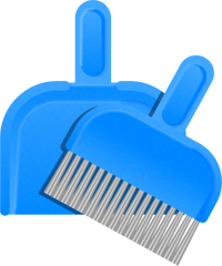 箒と塵取りセットのイラスト