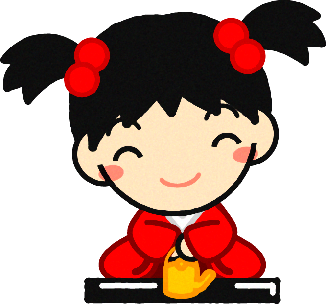 三人官女イラスト/提子と女の子