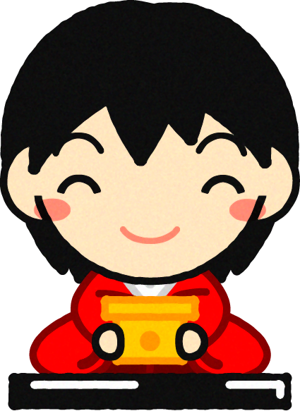 三人官女イラスト/島台と女の子