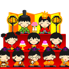 幼稚園とひな祭りイラスト