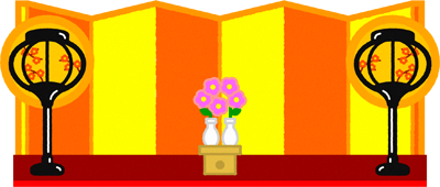 お内裏様とお雛様イラスト/背景