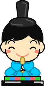 お内裏様イラスト/水色