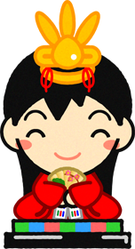 お雛様イラスト/赤