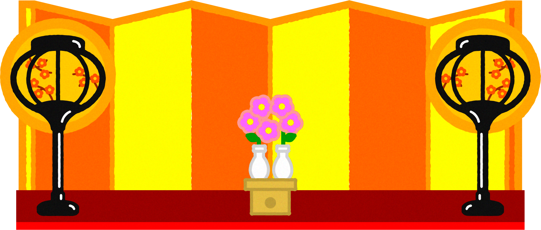 お内裏様とお雛様イラスト/背景