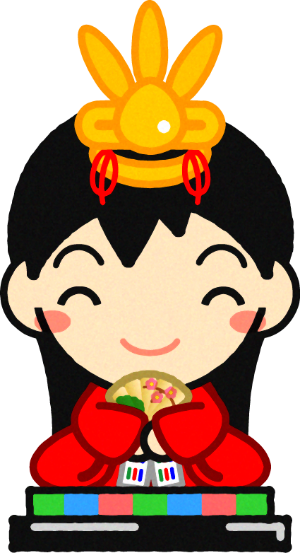 お雛様イラスト/赤