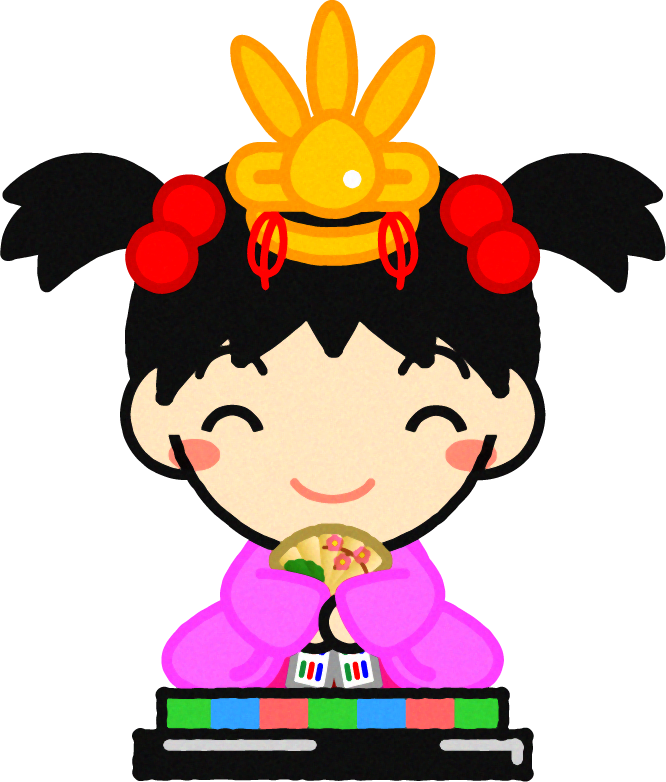 お雛様イラスト/ピンク