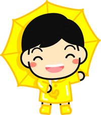 傘をさした子供のイラスト-5