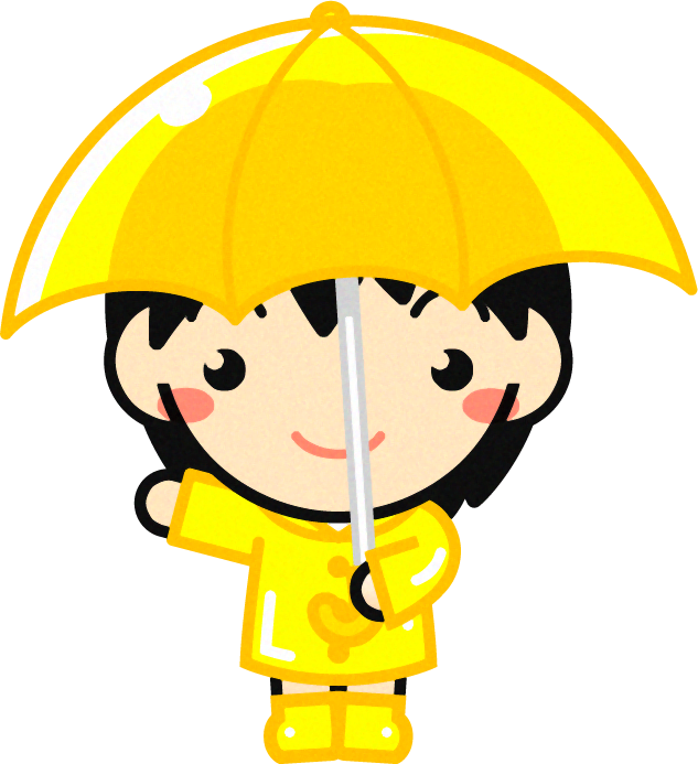 傘をさした子供のイラスト8