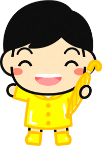 傘を持った子供のイラスト5