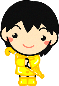 傘を持った子供のイラスト-8