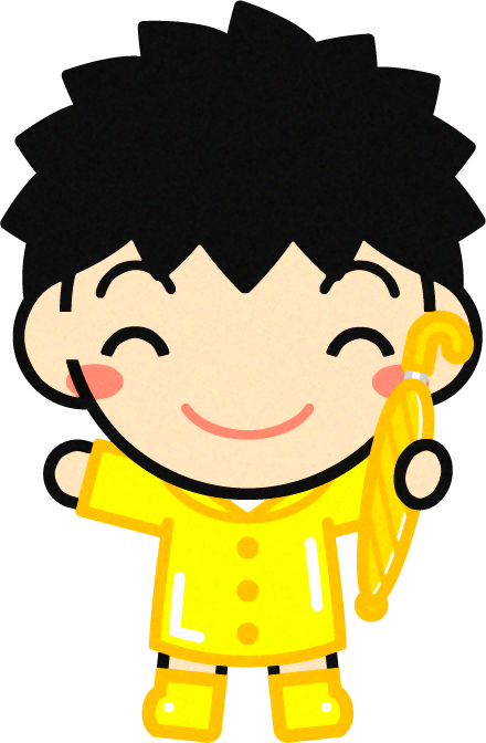 傘をさした子供のイラスト2