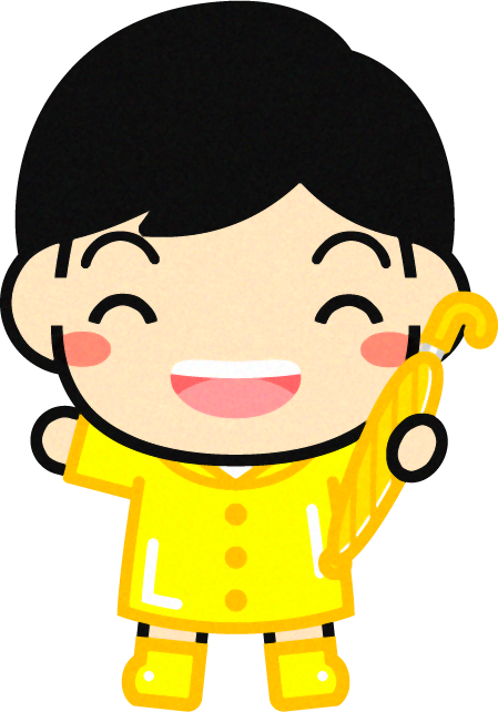 傘をさした子供のイラスト5
