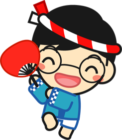 法被を着た子供のイラスト/踊る