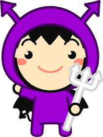 仮装をした幼稚園児イラスト/悪魔