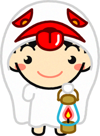 仮装をした幼稚園児イラスト/ゴースト