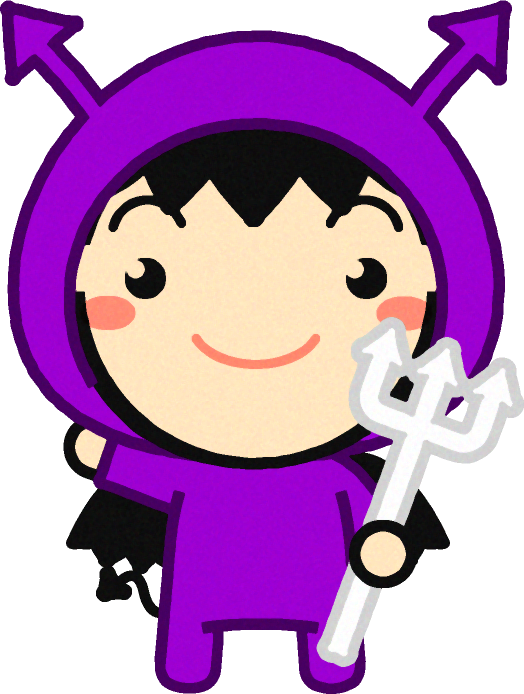 仮装をした幼稚園児イラスト/悪魔