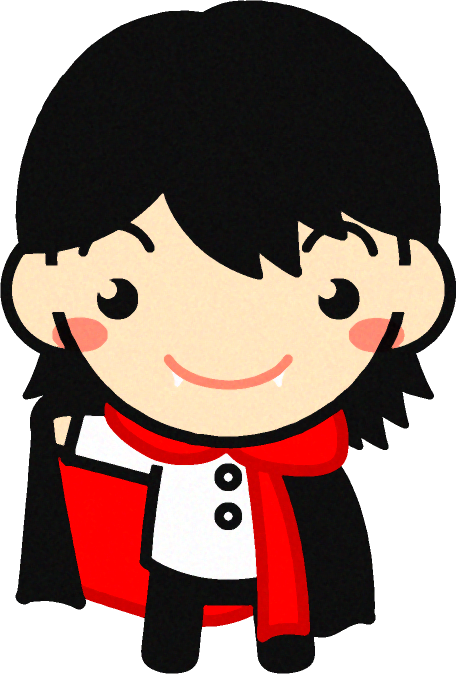 仮装をした幼稚園児イラスト/ドラキュラ伯爵