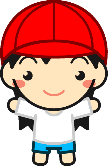 体操着を着た子供イラスト/女の子/赤