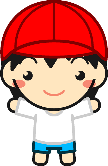 体操着を着た子供イラスト/女の子3/赤