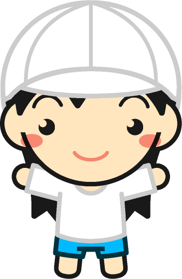 体操着を着た子供イラスト/女の子/白