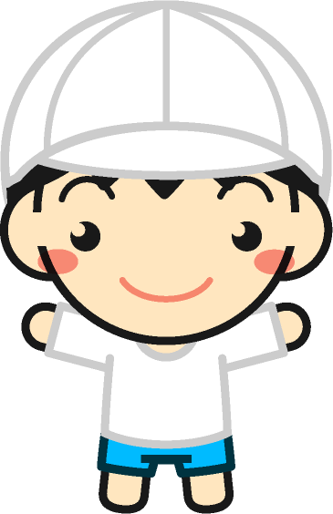 体操着を着た子供イラスト/男の子/白