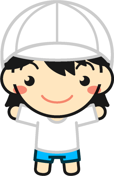 体操着を着た子供イラスト/男の子2/白