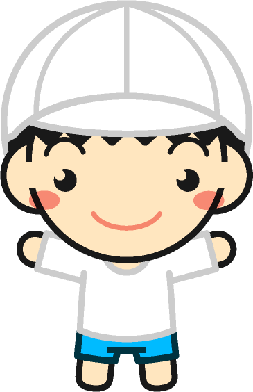 体操着を着た子供イラスト/男の子3/白