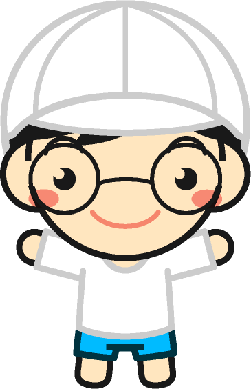 体操着を着た子供イラスト/男の子5/白