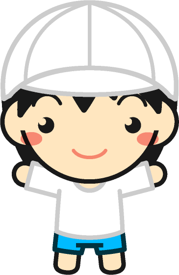 体操着を着た子供イラスト/女の子3/白