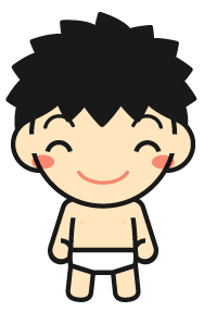 パンツ姿の子供イラスト/男の子