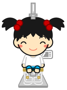 座高を測る子供イラスト/女の子
