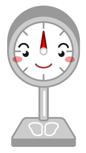 かわいい体重計イラスト