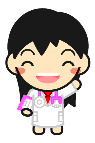 医者の格好をした子供のイラスト/女の子