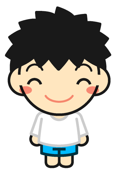 体操服を着た子供イラスト/気をつけ