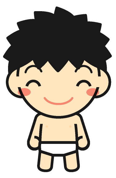 パンツ姿の子供イラスト/男の子