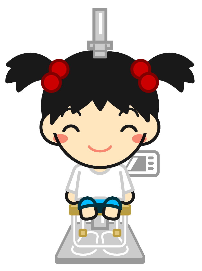 座高を測る子供イラスト/女の子