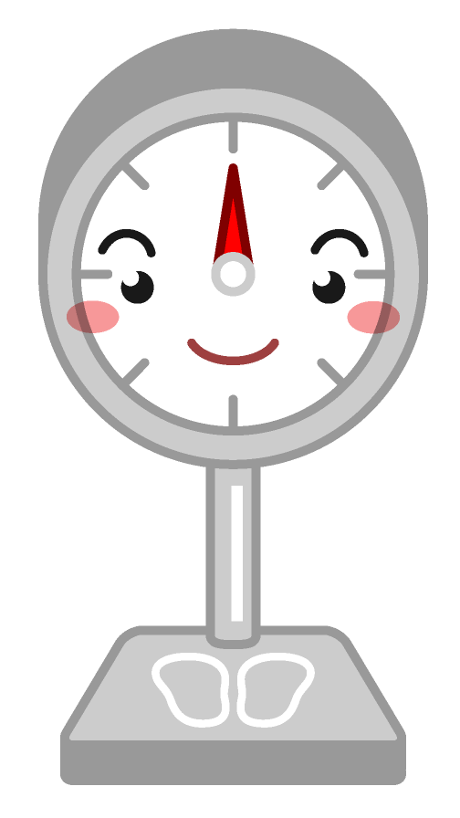 かわいい体重計イラスト