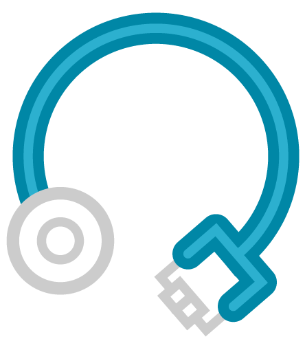 聴診器イラスト/青