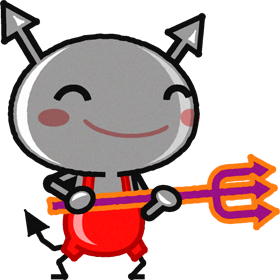 虫歯菌のイラスト/槍を構える2