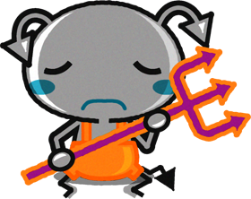 虫歯菌のイラスト/ションボリ