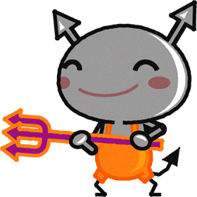 虫歯菌のイラスト/槍を構える3