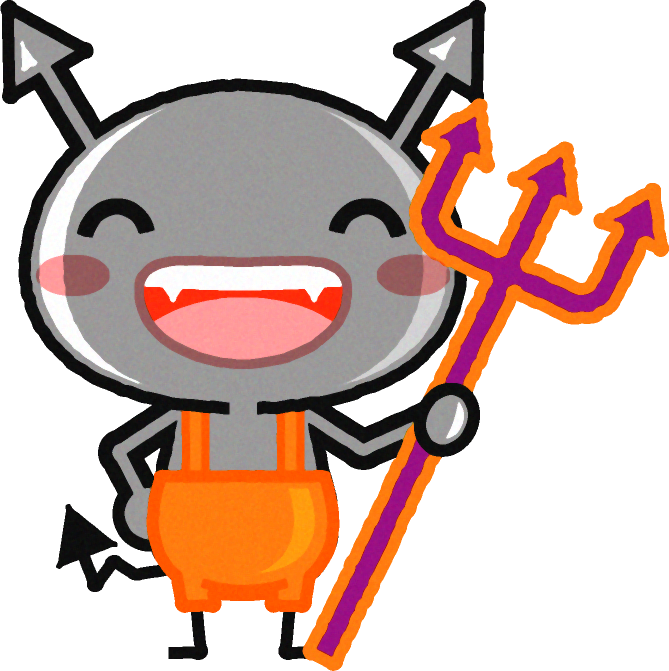 虫歯菌のイラスト/笑顔