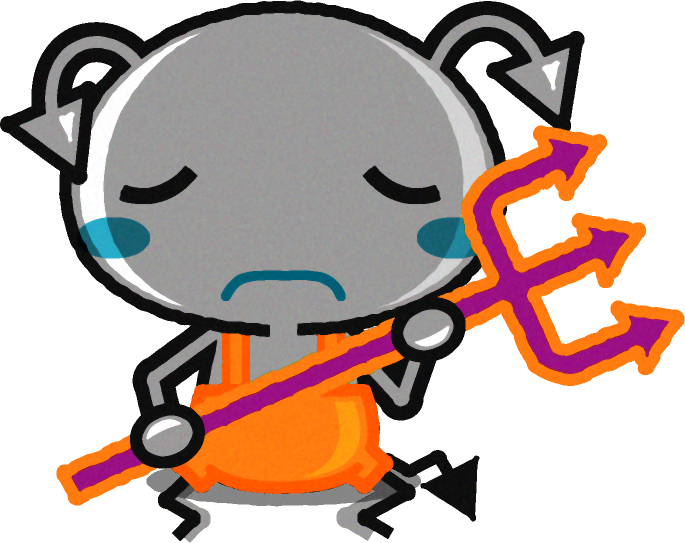 虫歯菌のイラスト/ションボリ