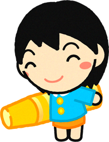 クレヨンを持った幼稚園児イラスト/黄色