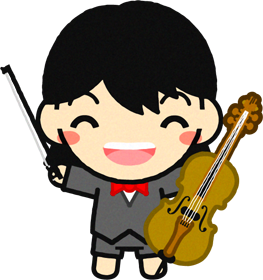 チェロを持った幼稚園児イラスト2