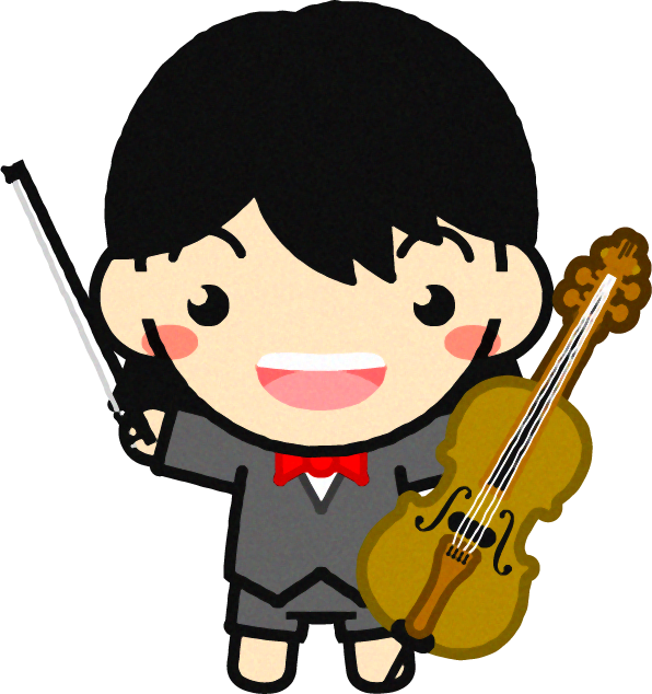 チェロを持った幼稚園児イラスト