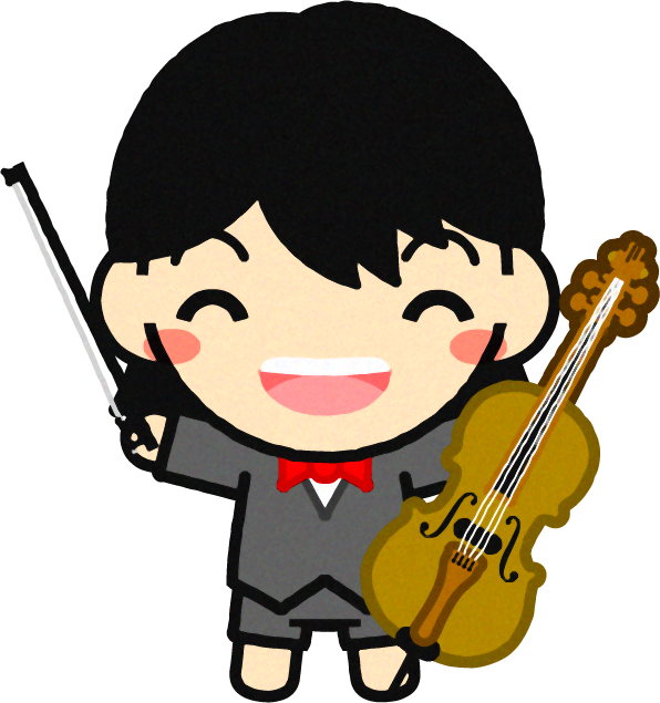 チェロを持った幼稚園児イラスト2